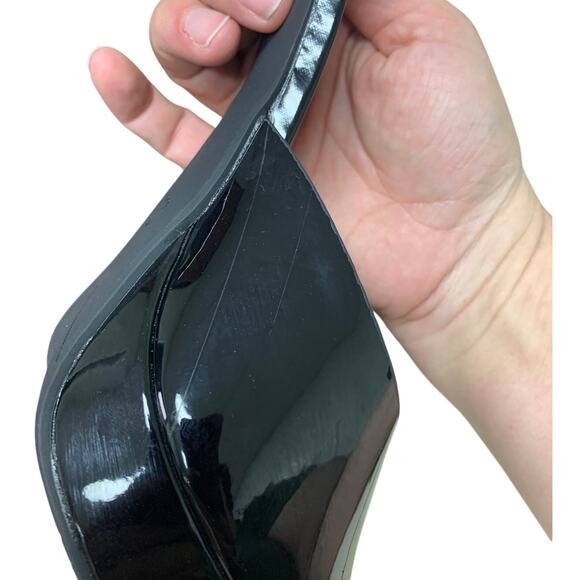 Moermashi Womens Size 8.5 Black Faux Leather Peep Toe 5" Heel Platform Shoes - Picture 7 of 7